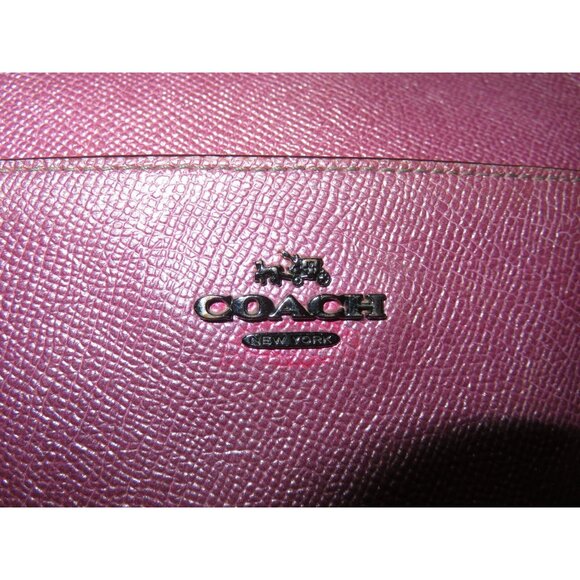 Coach 2017 Kitt Metallic Pink Crossgrain Leather Messenger Crossbody Bag - Picture 8 of 11